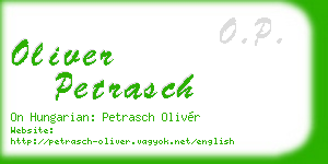 oliver petrasch business card